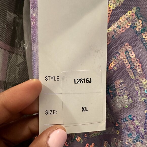 NWT Aspeed Design L2816J Sequins Prom Dress Lilac Size XL - Picture 9 of 9